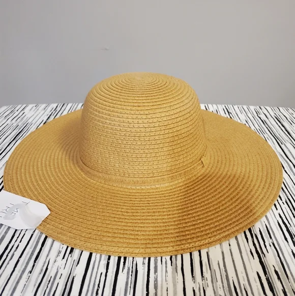 Women's Straw Black and Tan Hats Set of 2 - Picture 7 of 10